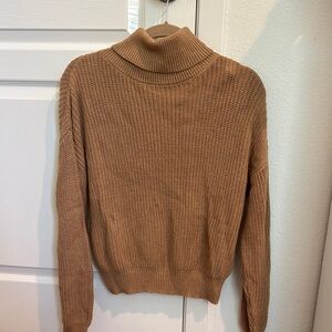 Cozy Tan Turtleneck Sweater